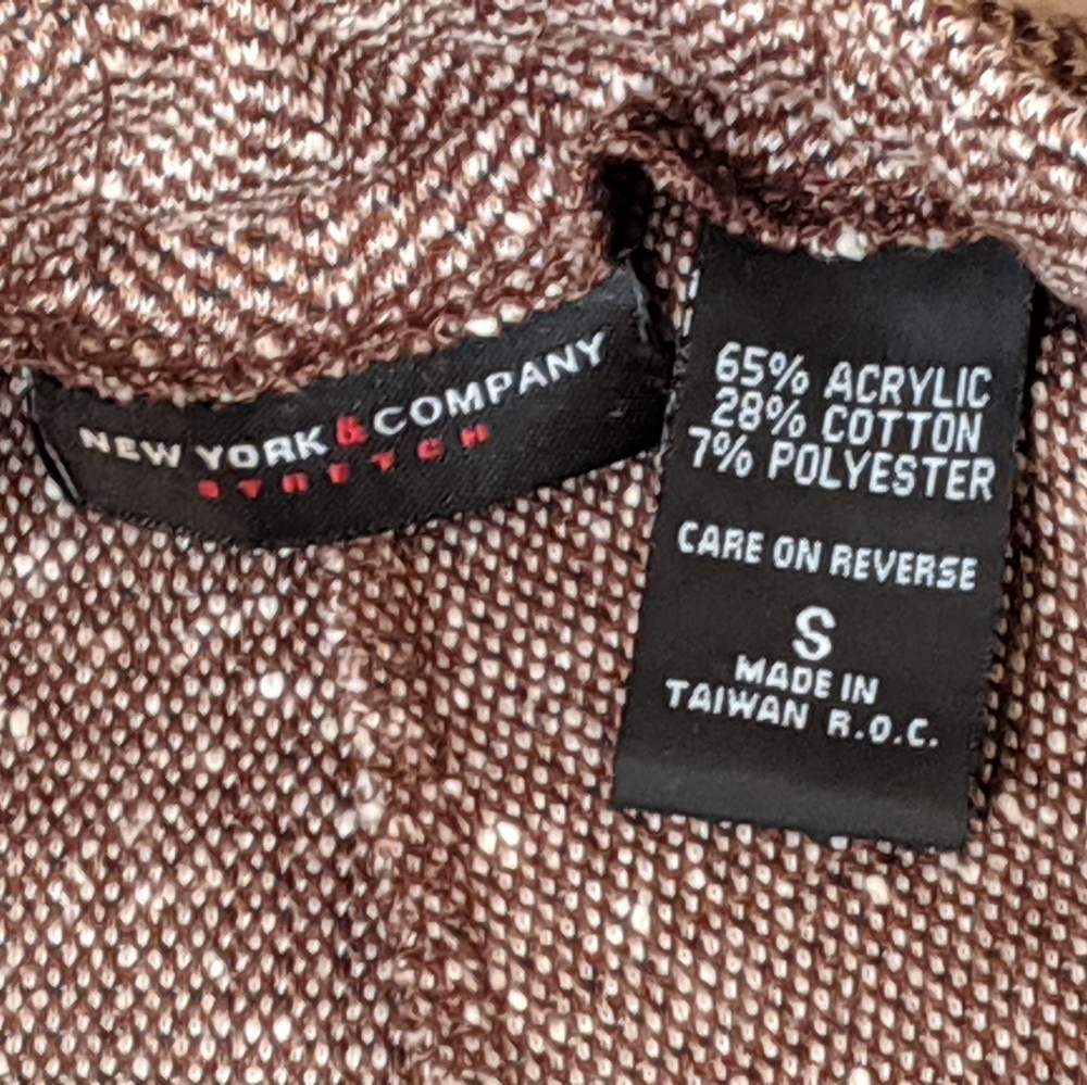 Y2K Vintage, New York & Company, Brown & Cream Tweed Texture Culottes, Small - Picture 6 of 8